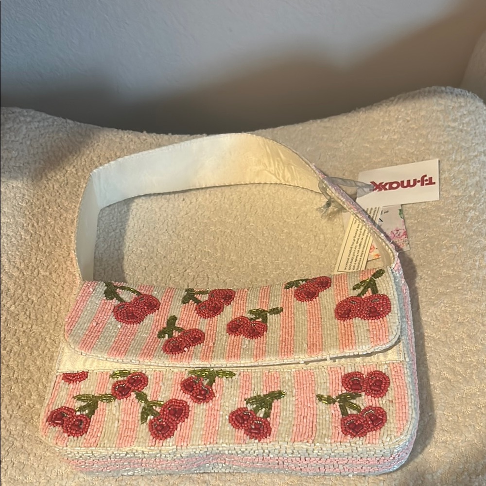 Viral Cherry Beaded Bag by Made in India. TjMaxx and Marshall Finds